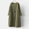 Women’s Relaxed Midi Dress with Loose Comfortable Fit