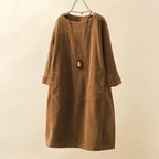 Women’s Relaxed Midi Dress with Loose Comfortable Fit