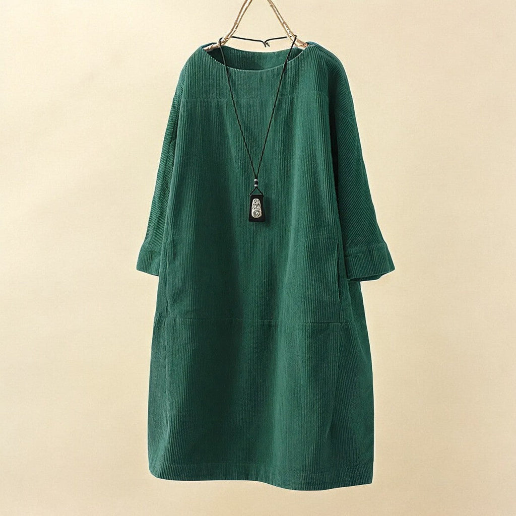 Women’s Relaxed Midi Dress with Loose Comfortable Fit