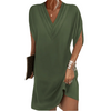 Women's V Neck Mini Dress Relaxed Fit Summer Style