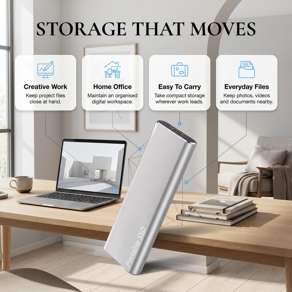 Külső hordozható, szilárdtestalapú USB-C tárolómeghajtó, 4TB