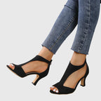 Chaussures à talons ouvertes confortables pour femmes
