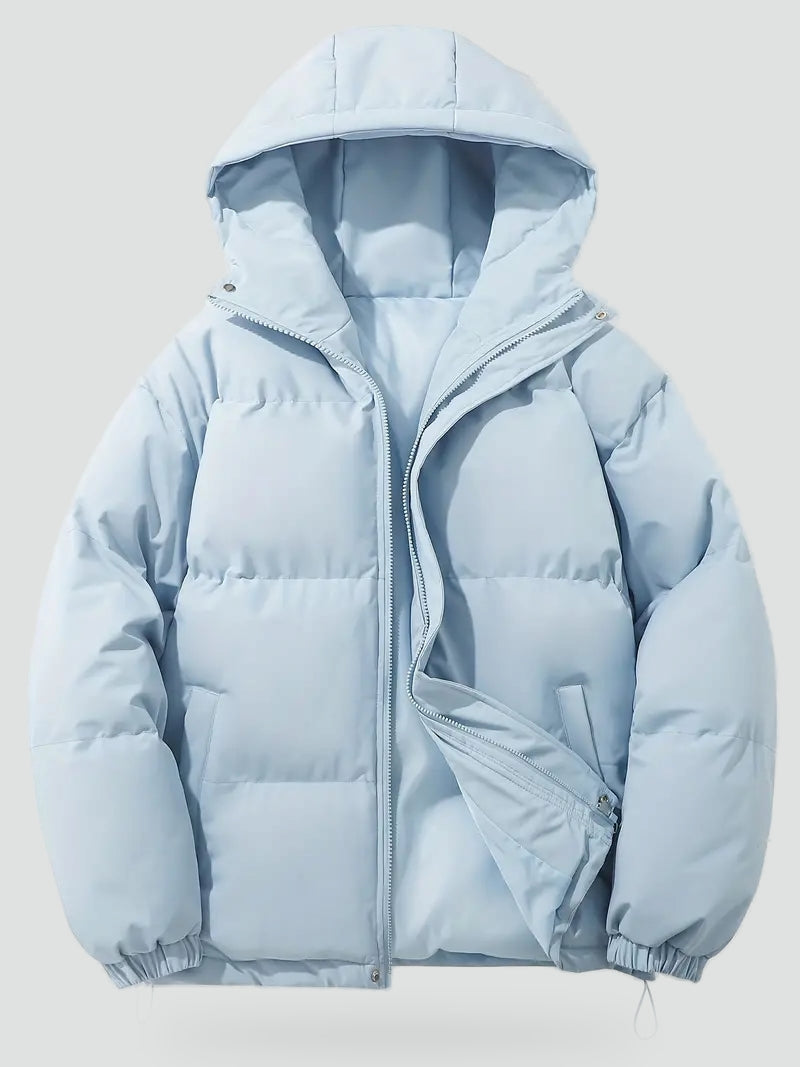 Manteau d’hiver élégant pour femme avec doublure ouatinée et capuche isolante