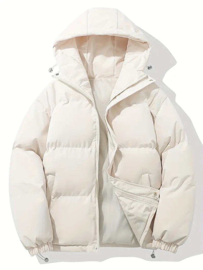 Manteau d’hiver élégant pour femme avec doublure ouatinée et capuche isolante
