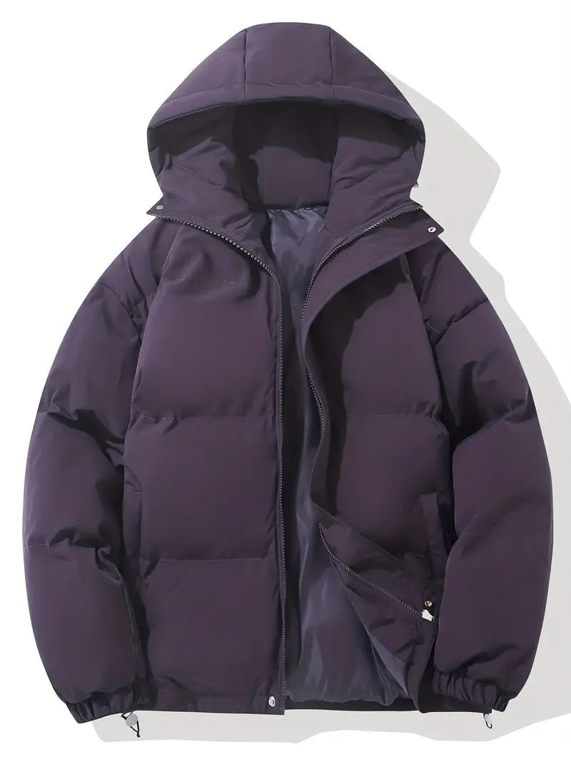 Manteau d’hiver élégant pour femme avec doublure ouatinée et capuche isolante