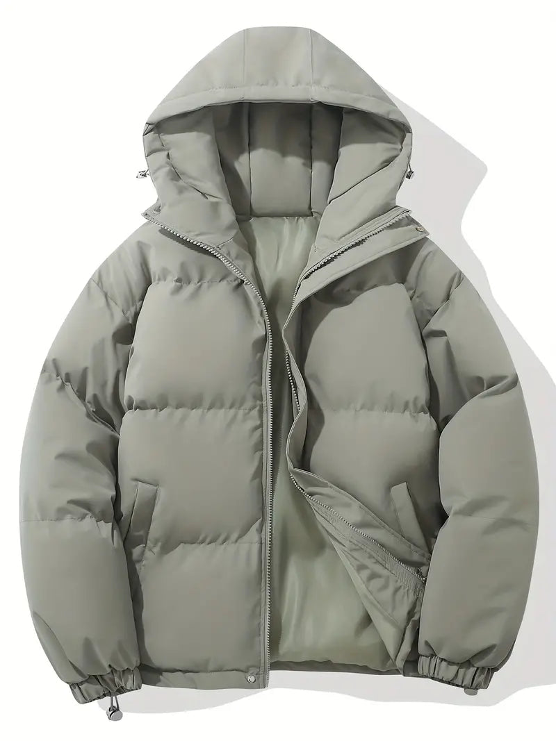 Manteau d’hiver élégant pour femme avec doublure ouatinée et capuche isolante