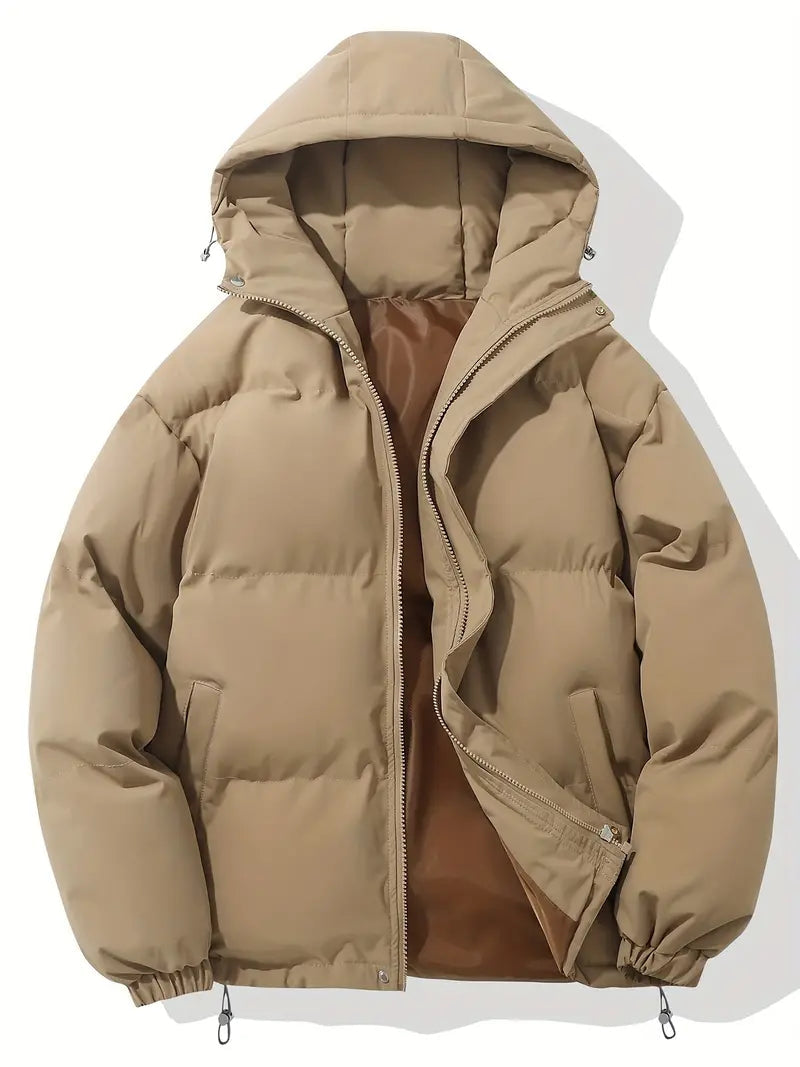 Manteau d’hiver élégant pour femme avec doublure ouatinée et capuche isolante