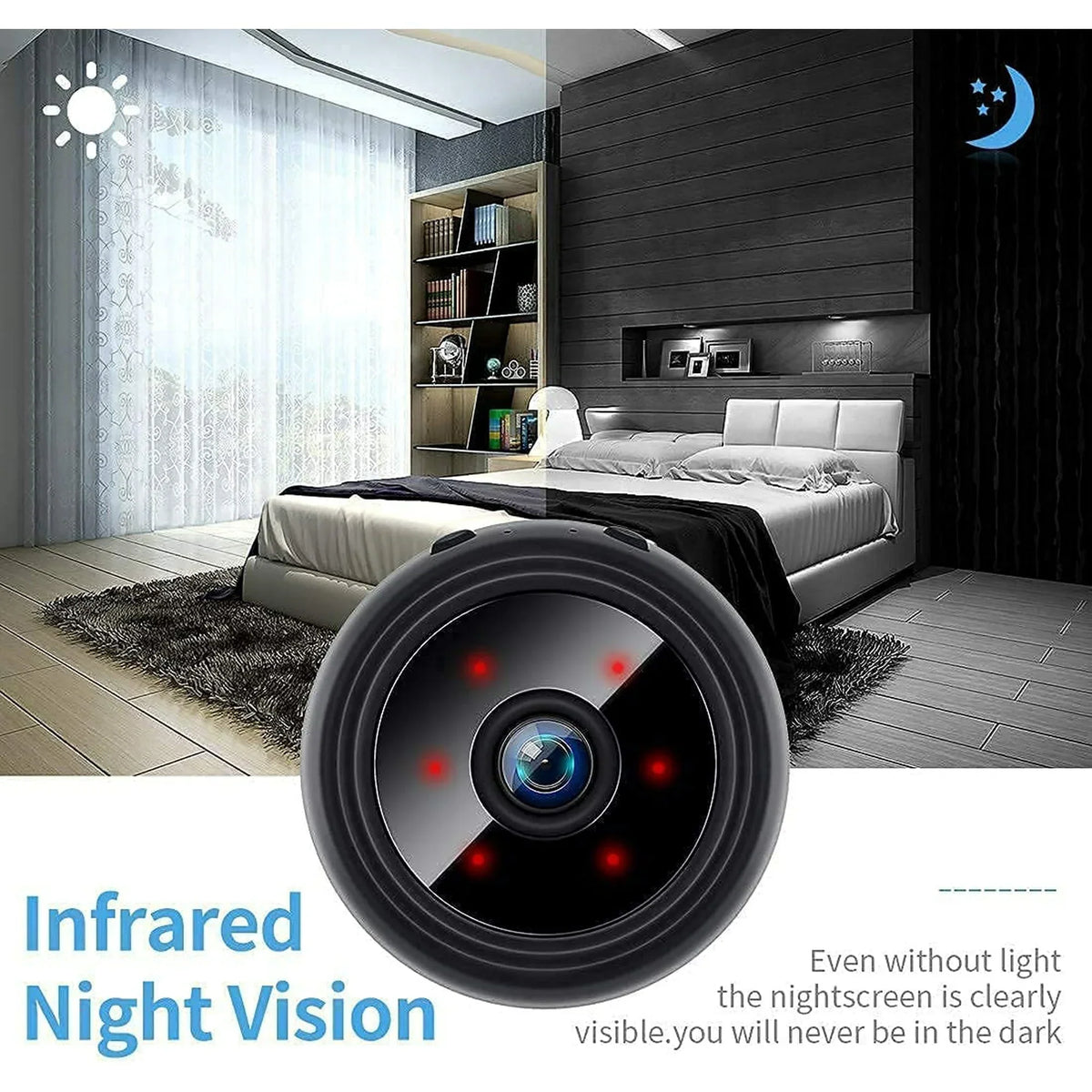 Mini Wireless Camera with Magnetic Mount and Live Video Feed