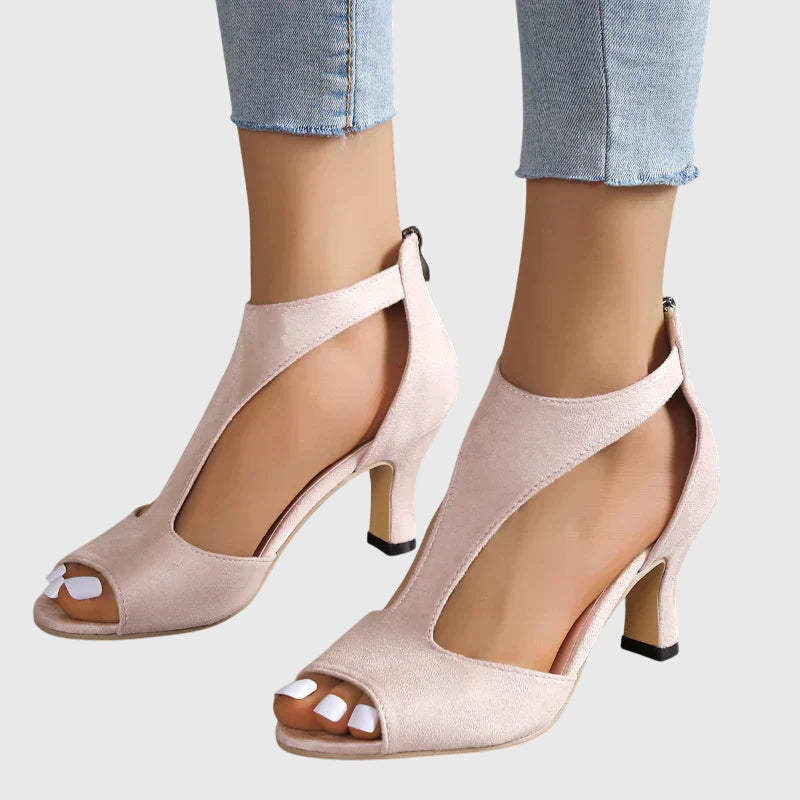 Chaussures à talons ouvertes confortables pour femmes