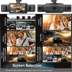 Car Dash Cam with Front Rear Cameras and Night Vision Recording