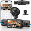 Car Dash Cam with Front Rear Cameras and Night Vision Recording