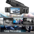 Car Dash Cam with Front Rear Cameras and Night Vision Recording