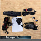 Car Dash Cam with Front Rear Cameras and Night Vision Recording