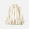 Women's Collared Satin Shirt with Relaxed Fit