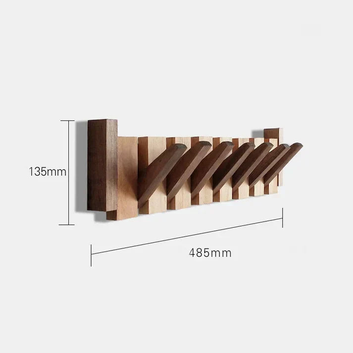 Portemanteau mural en bois inspiré d’un piano HarmonyCoat – Patère élégante pour organiser avec style couloir et entrée