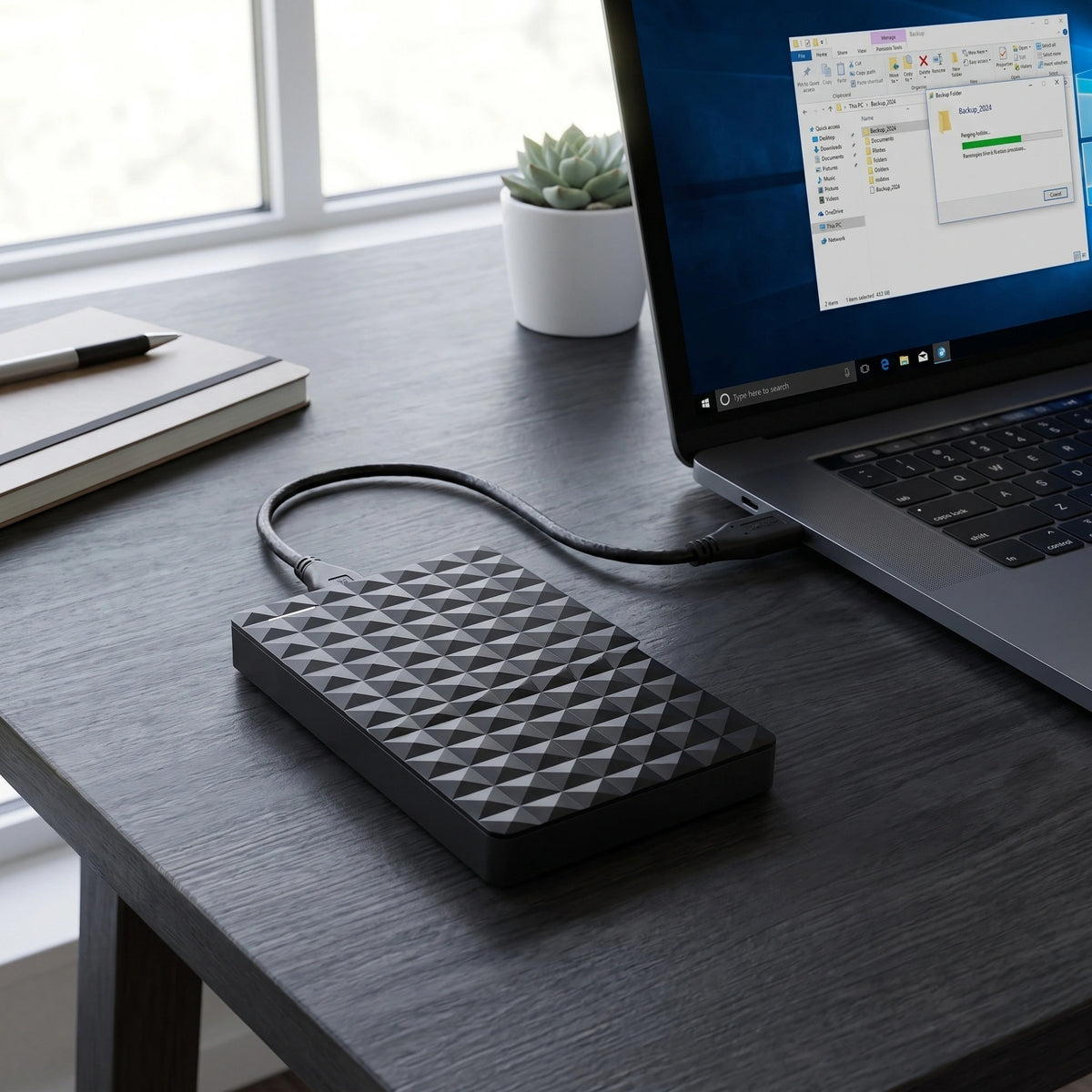 External Hard Drive with 10 TB Compact USB Storage