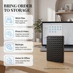 External Hard Drive with 10 TB Compact USB Storage