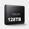 Külső 128 TB-os hordozható, kompakt szilárdtest-meghajtó tárhely