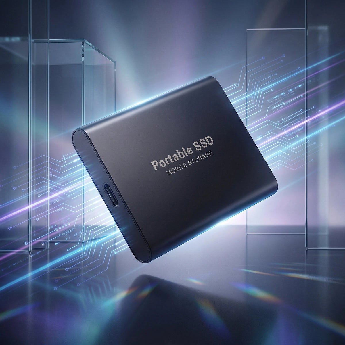 Külső hordozható SSD-meghajtó USB-C-csatlakozással