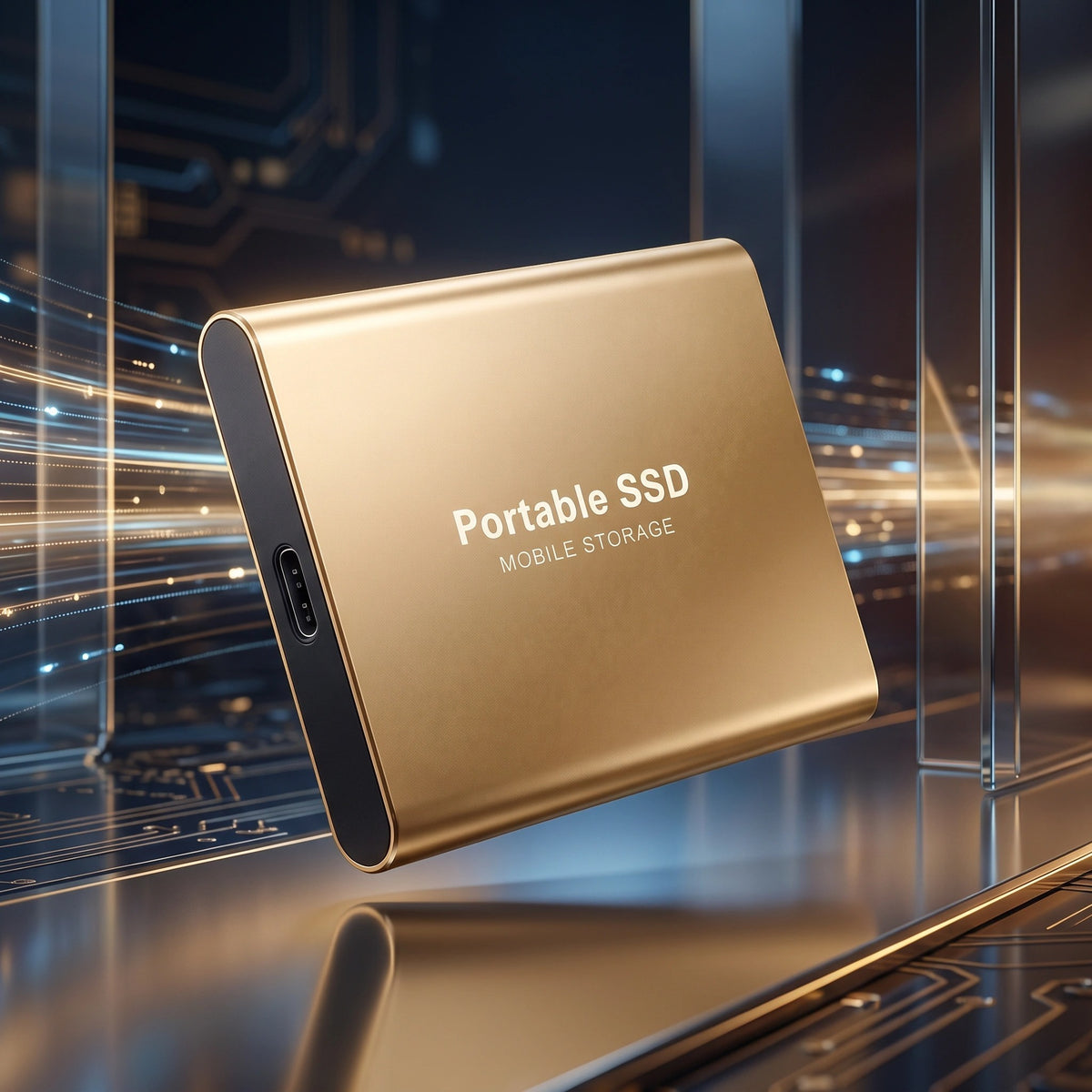 Külső hordozható SSD-meghajtó USB-C-csatlakozással