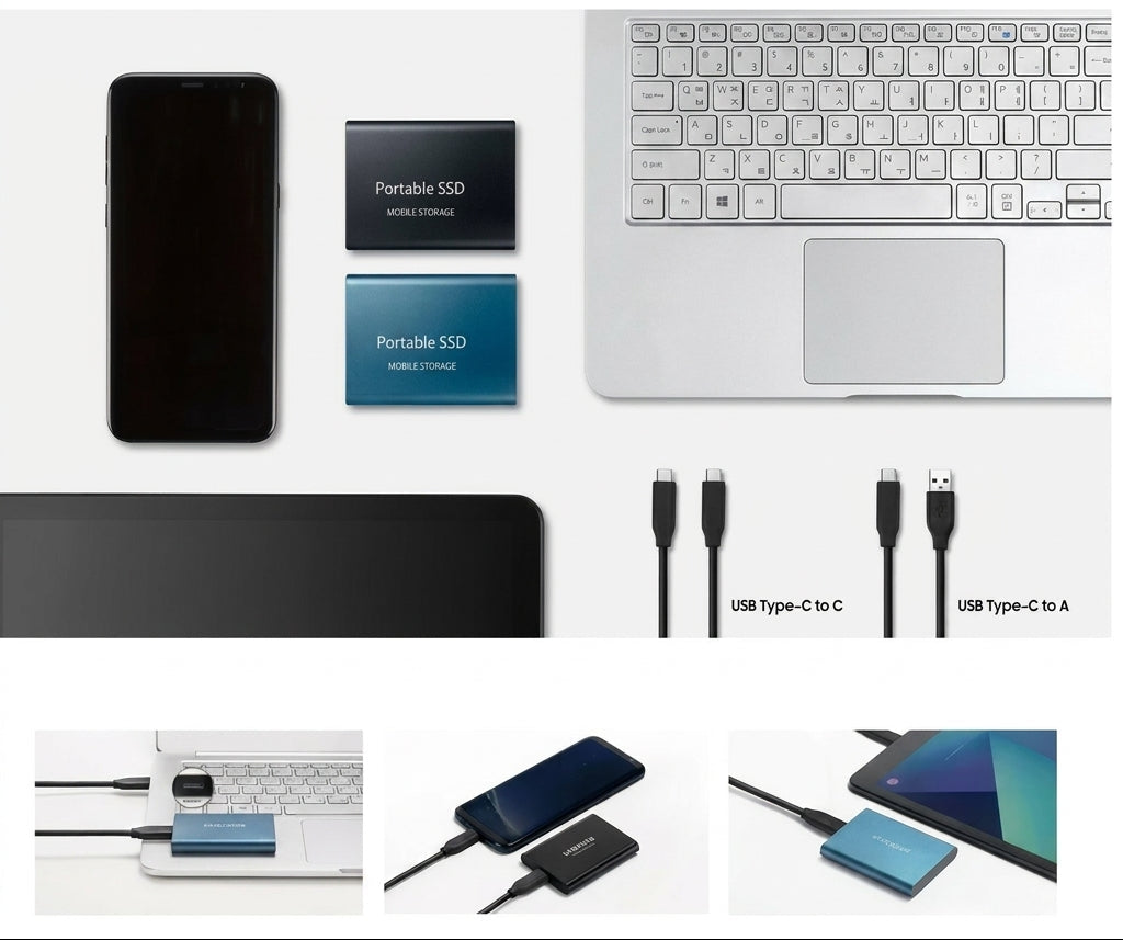 128 TB-os külső SSD - nagy sebességű hordozható tárolási megoldás
