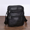 Sac bandoulière compact texturé pour homme avec plusieurs compartiments zippés