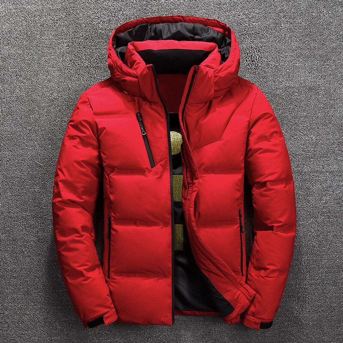 Doudoune pour homme avec capuche et plusieurs poches zippées