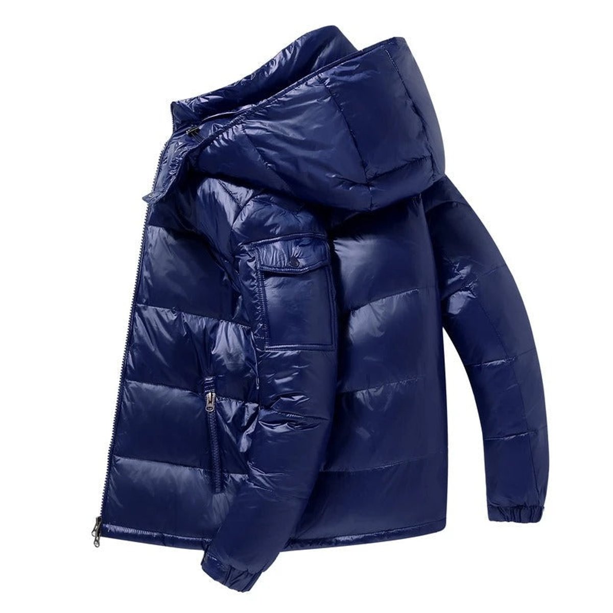 Doudoune pour homme avec capuche et poches zippées à l’avant