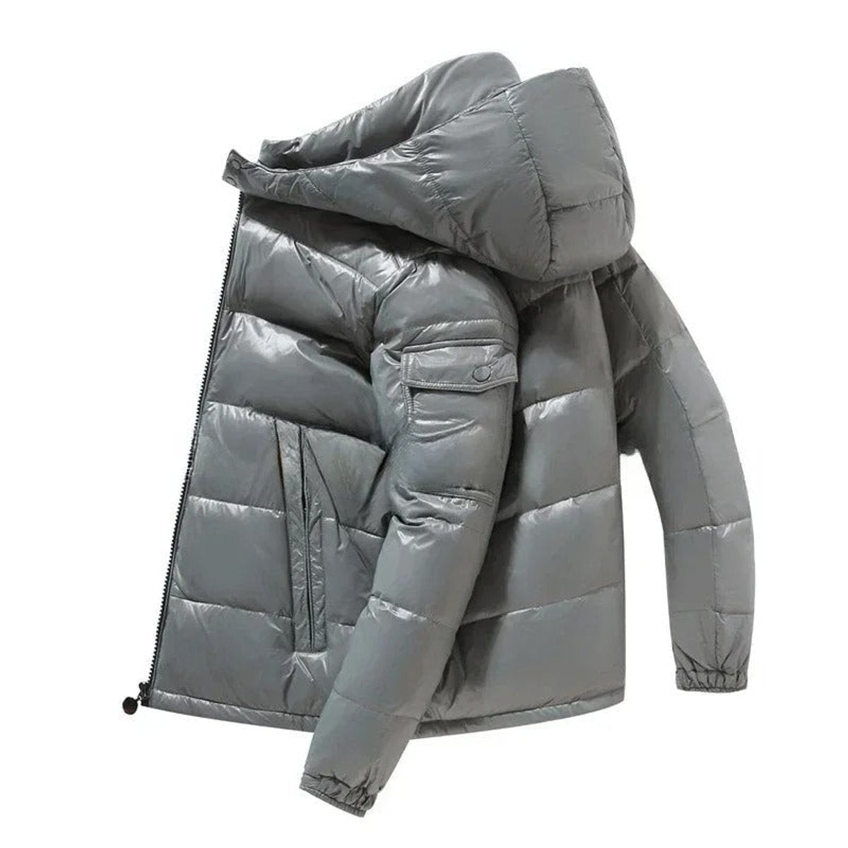 Doudoune pour homme avec capuche et poches zippées à l’avant