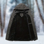 Men's Hooded Jacket with Front Zip and Multiple Pockets