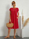 Women's Short Sleeve Midi Day Dress