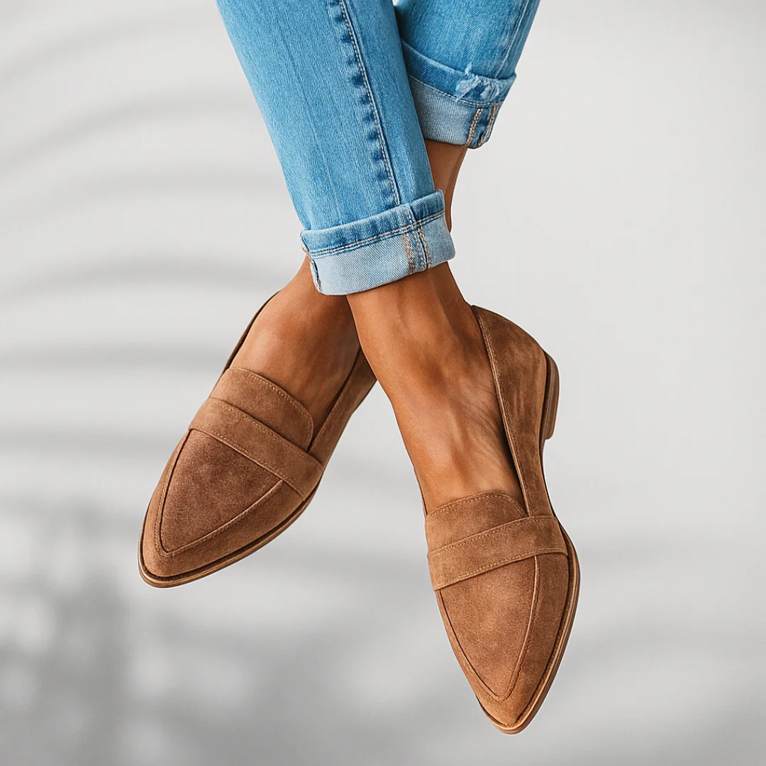 Mocassins classiques pour femmes, élégants et plats à enfiler