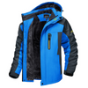 Veste d’hiver pour homme à capuche, fermeture zippée sur le devant et poches multiples