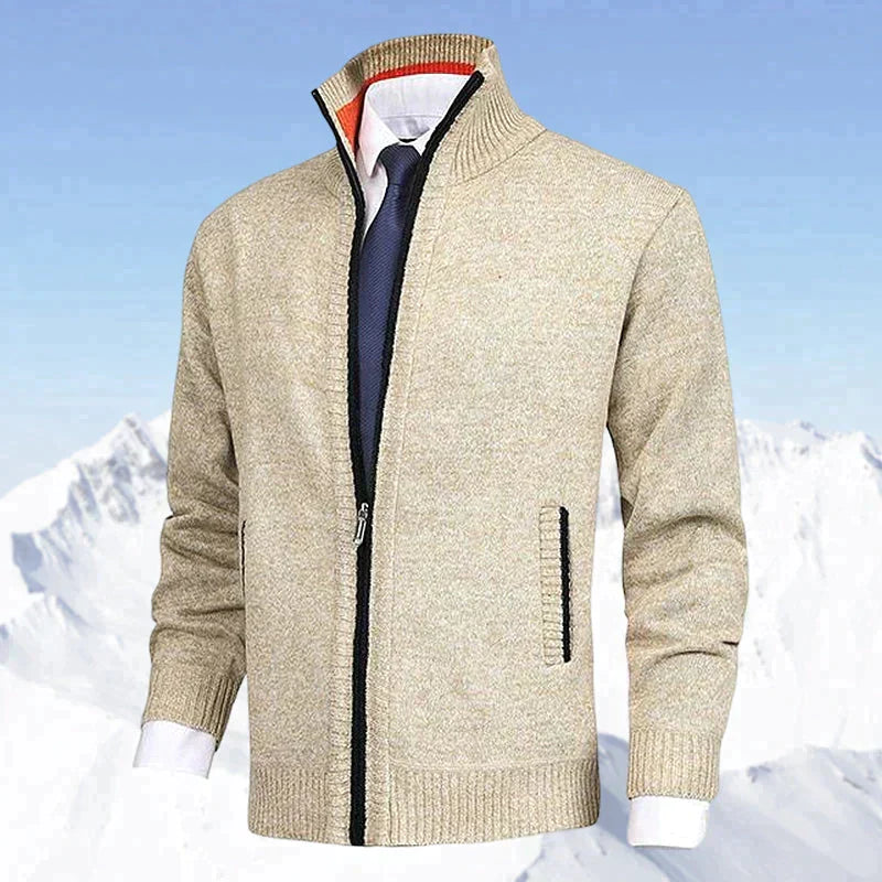 Gilet homme élégant zippé avec col montant et poches pour toutes les saisons