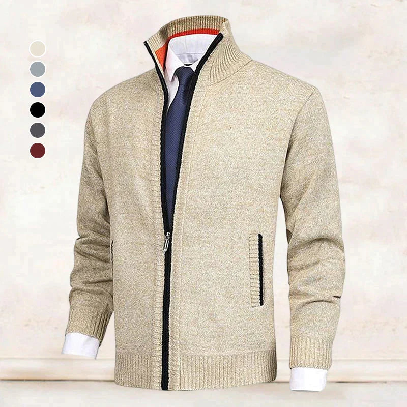 Gilet homme élégant zippé avec col montant et poches pour toutes les saisons