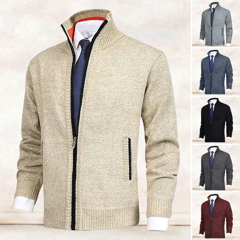 Gilet homme élégant zippé avec col montant et poches pour toutes les saisons