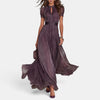 Elegant Flowing Maxi Dress With Sleeves