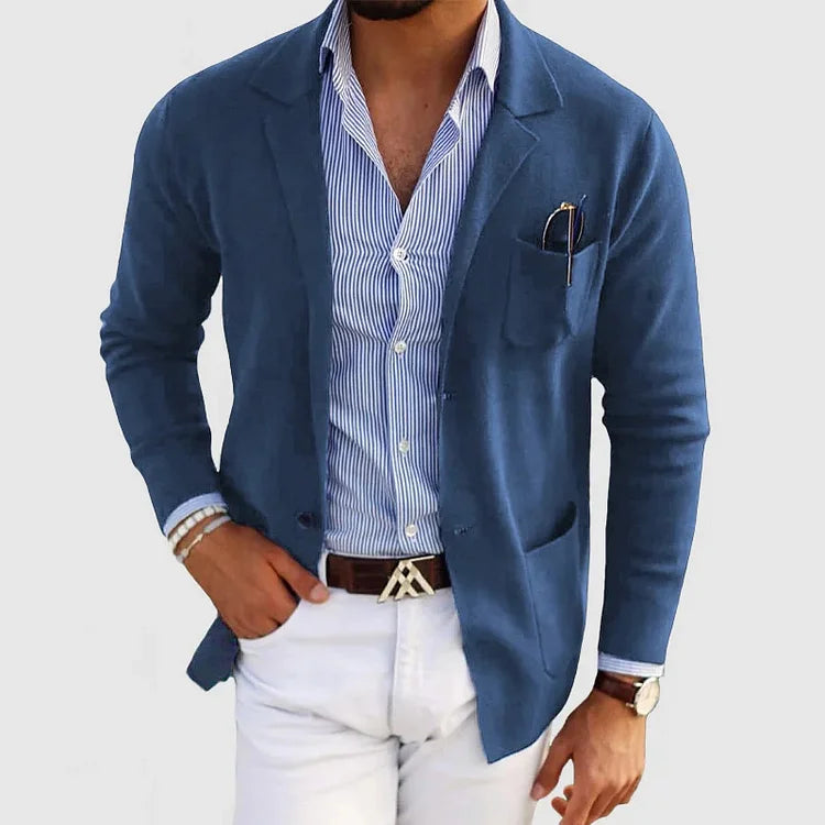 Stylish Men's Blazer with Classic and Casual Details