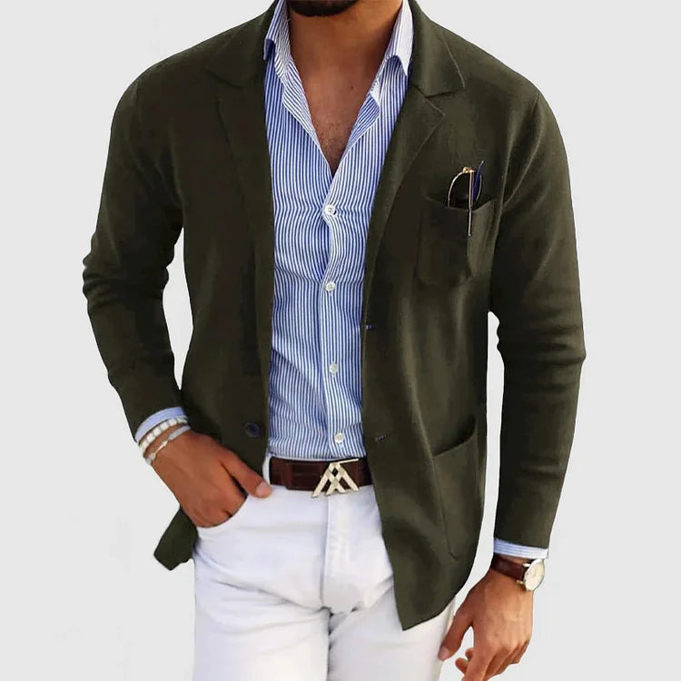 Stylish Men's Blazer with Classic and Casual Details