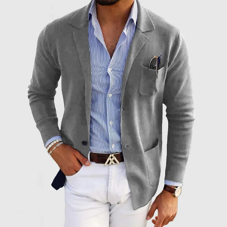 Stylish Men's Blazer with Classic and Casual Details