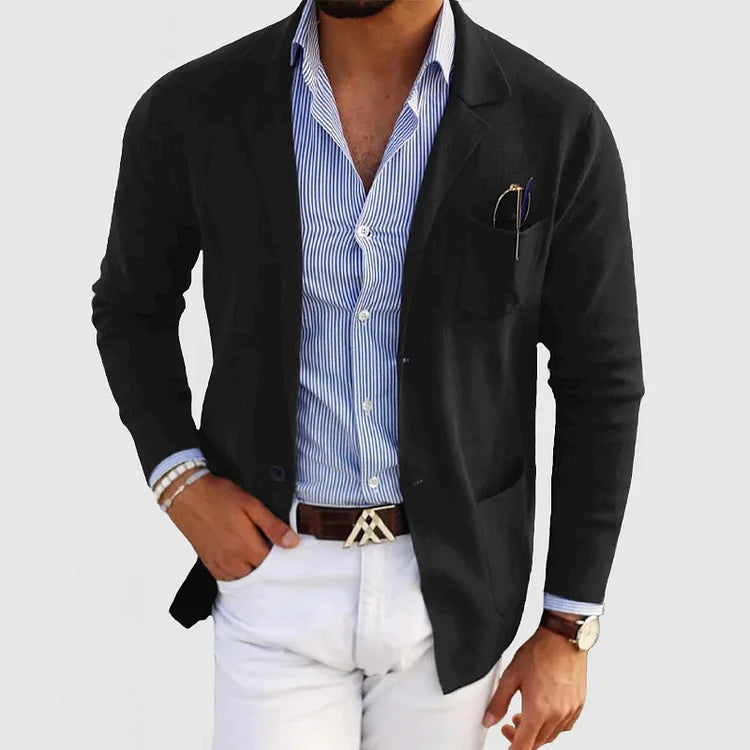 Stylish Men's Blazer with Classic and Casual Details