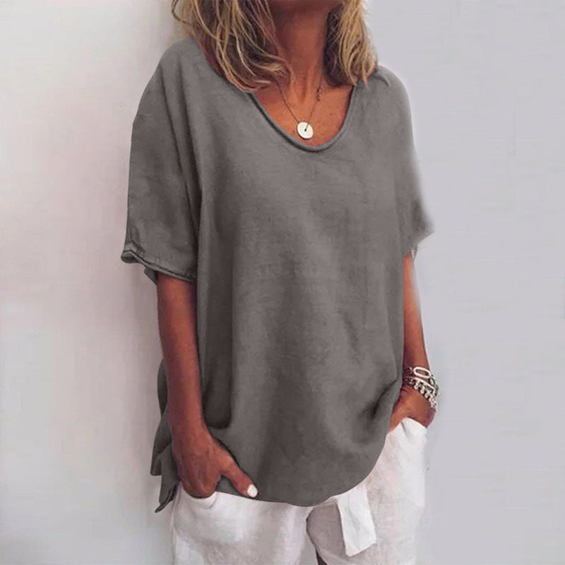 Women's Casual Short Sleeve Oversized Top