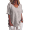 Women's Loose Fit Blouse Casual Short Sleeve Comfort Top