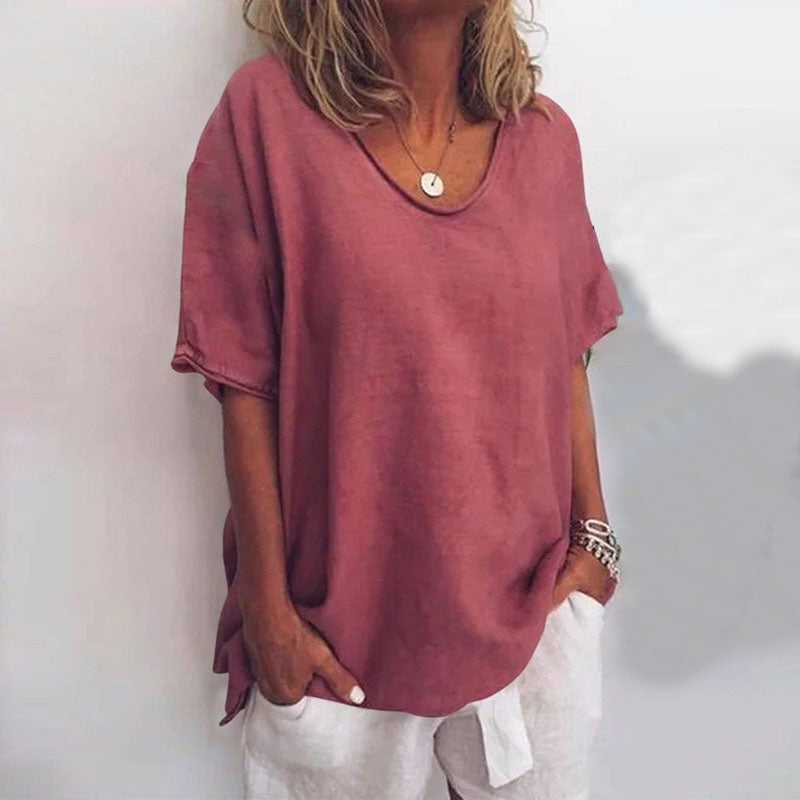 Women's Casual Short Sleeve Oversized Top