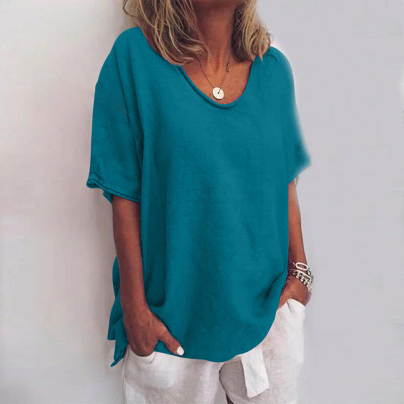 Women's Casual Short Sleeve Oversized Top