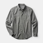 Men's Long Sleeve Button-Up Shirt with Chest Pocket