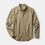 Men's Long Sleeve Button-Up Shirt with Chest Pocket