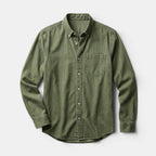 Men's Long Sleeve Button-Up Shirt with Chest Pocket