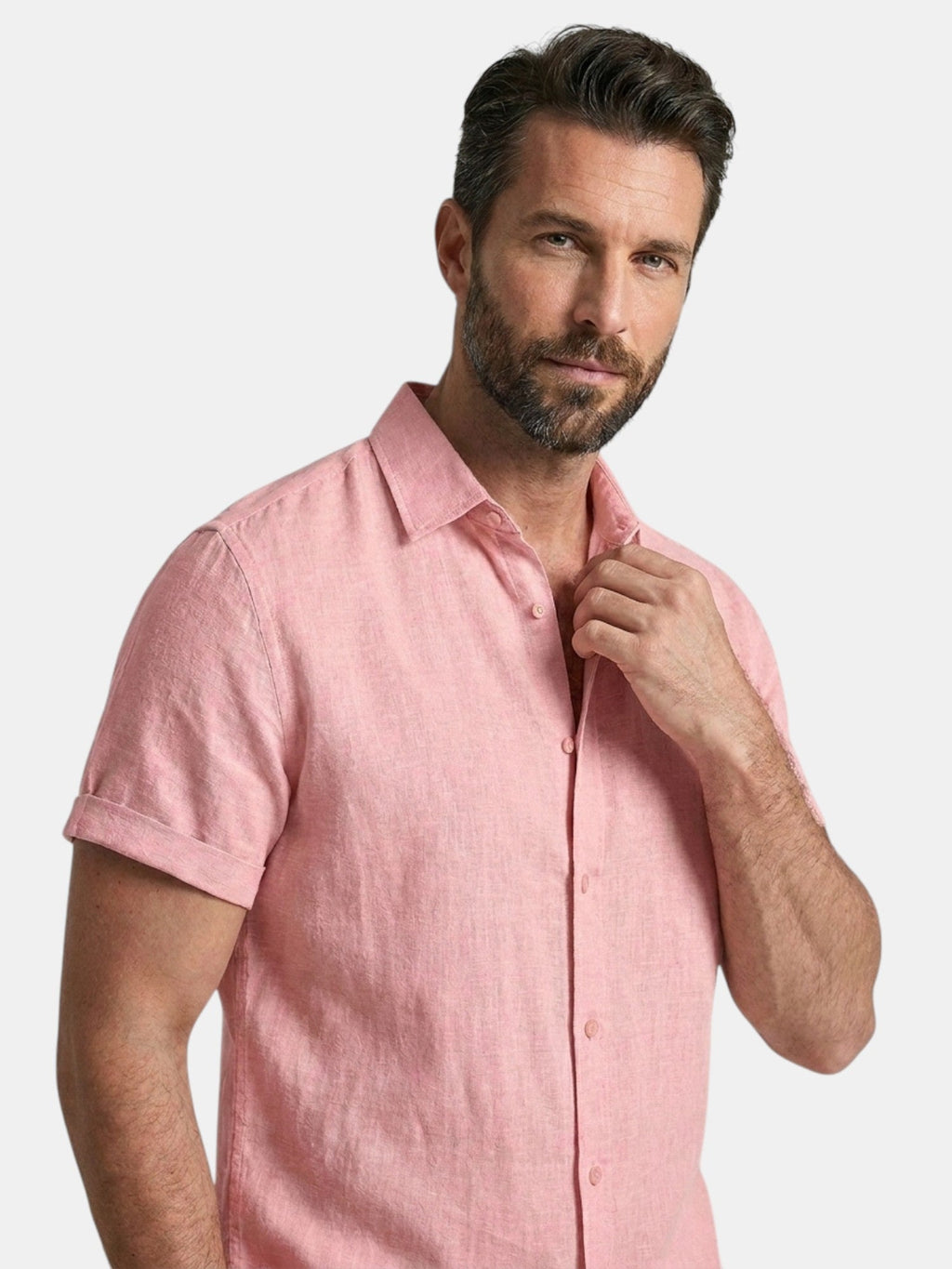Men's Short Sleeve Button-Up Summer Shirt