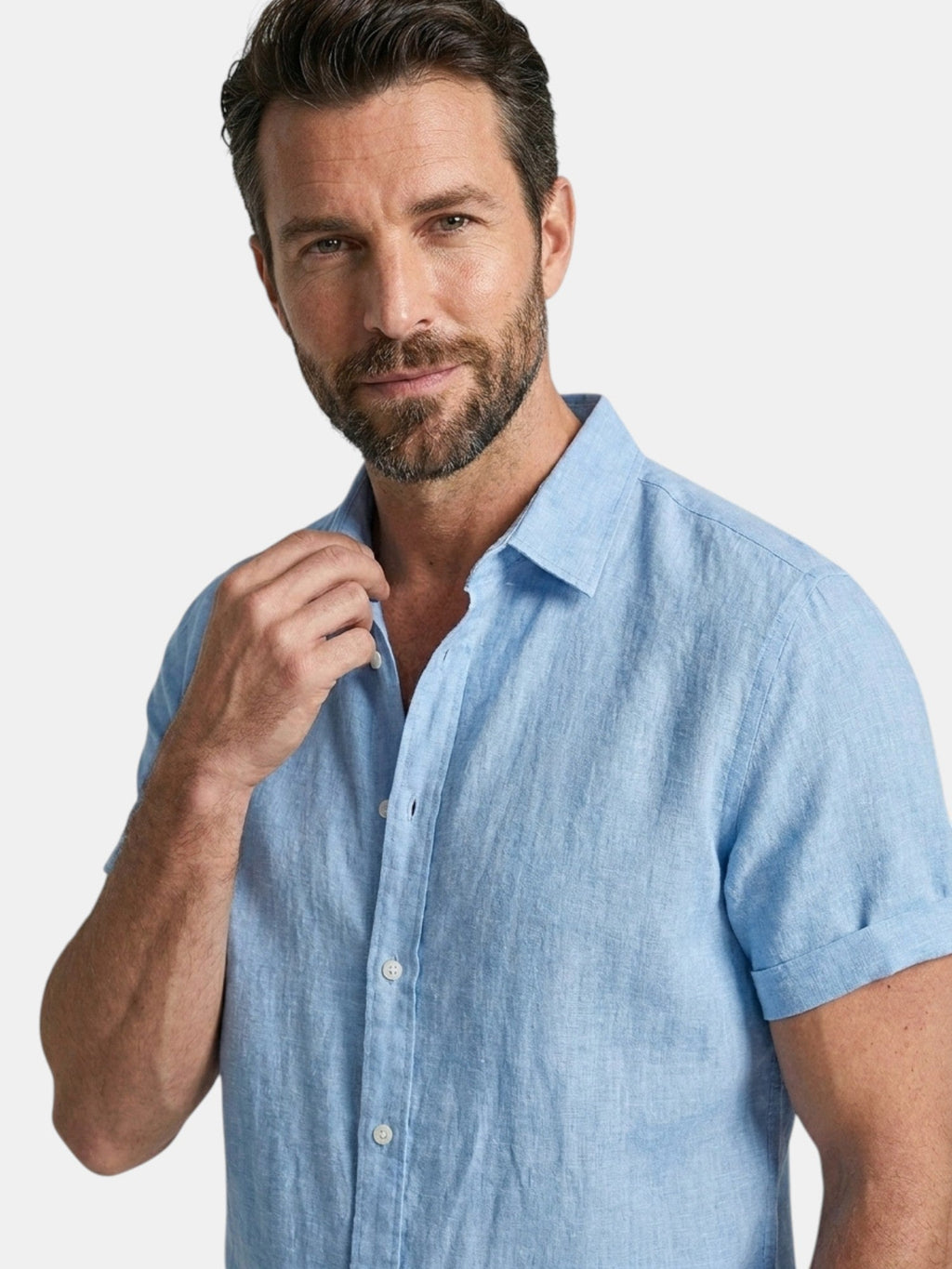 Men's Short Sleeve Button-Up Summer Shirt